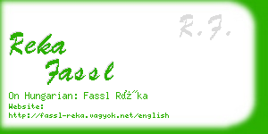 reka fassl business card